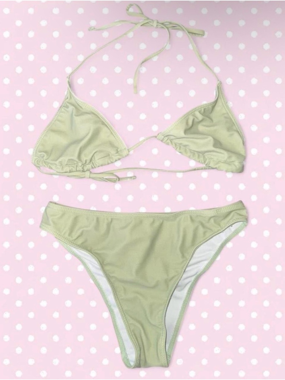 Cider Light Sage Triangle Bikini Set